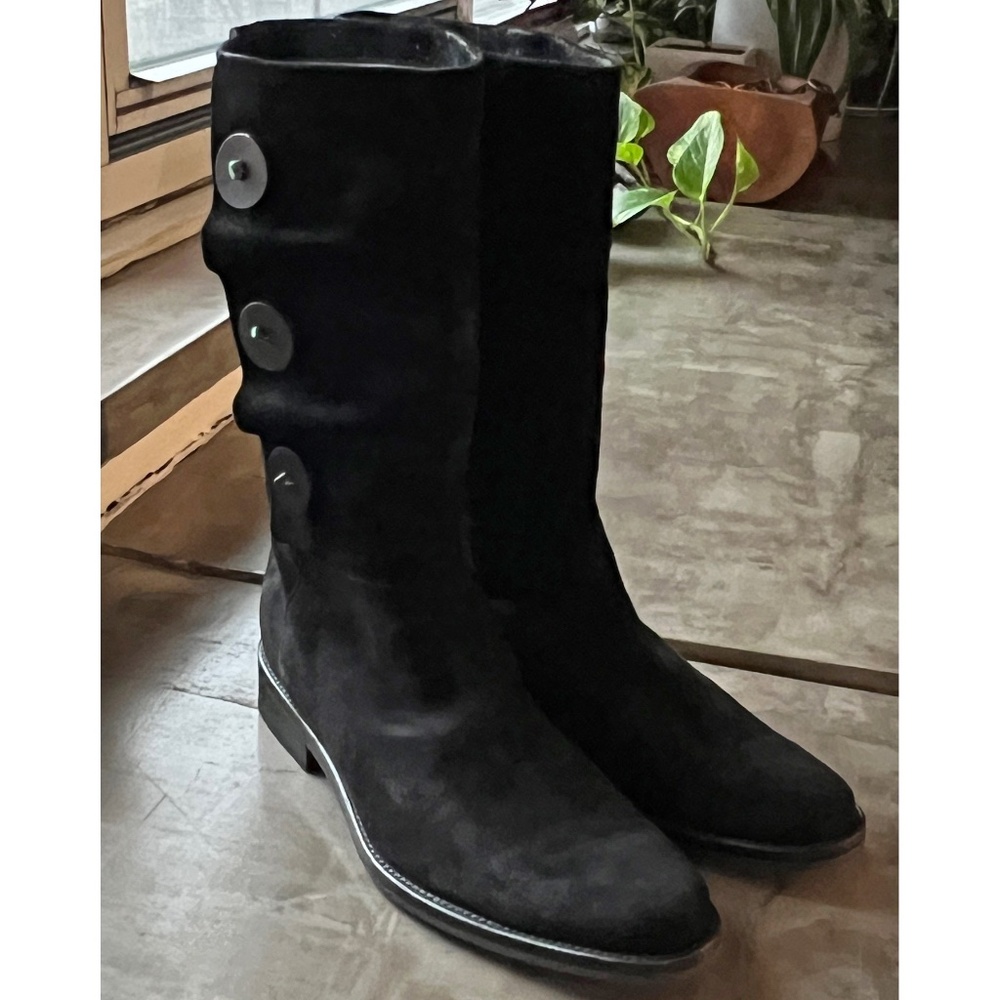 Henry Cuir mid calf suede boot